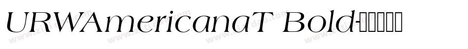 URWAmericanaT Bold字体转换